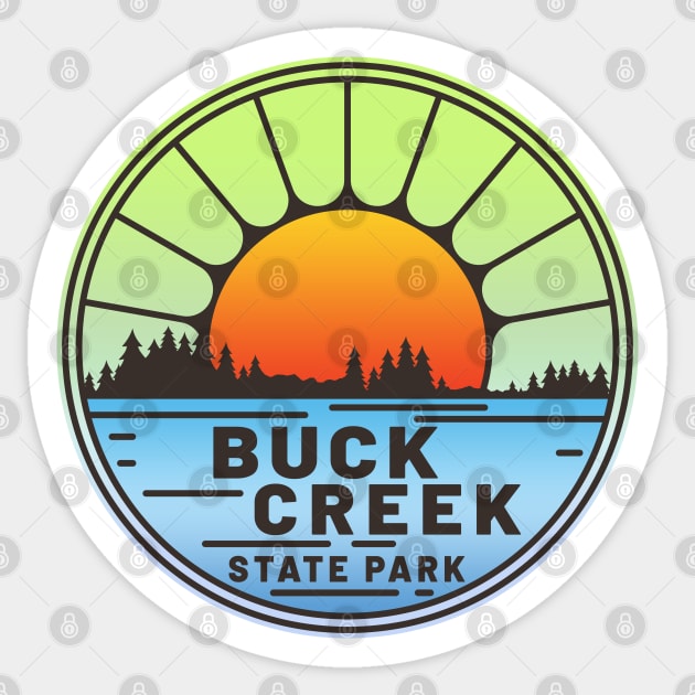 Buck Creek State Park Ohio OH Lake Sticker by TravelTime